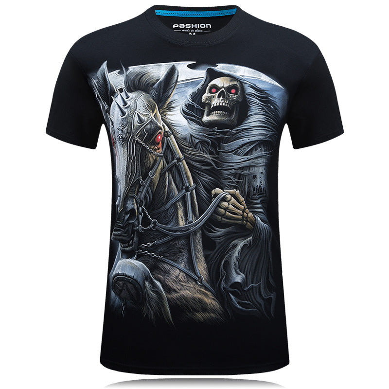 3D Skull Cotton T Shirts Fashion Brand T Shirt Men Hip Hop Casual Tees large size S-6XL Fitness