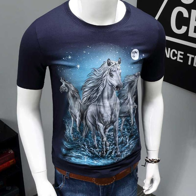 3D Skull Cotton T Shirts Fashion Brand T Shirt Men Hip Hop Casual Tees large size S-6XL Fitness