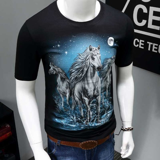 3D Skull Cotton T Shirts Fashion Brand T Shirt Men Hip Hop Casual Tees large size S-6XL Fitness