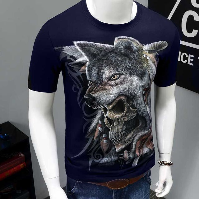 3D Skull Cotton T Shirts Fashion Brand T Shirt Men Hip Hop Casual Tees large size S-6XL Fitness