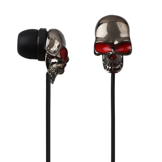 Metal Skull Stereo 3.5mm Headset Earphone for Smartphone for iPod MP3 MP4 PC