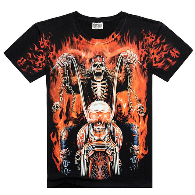HOT SALE Fashion Brand Mens Casual 3D Printed T shirt Cotton Men Clothes tshirt plus size