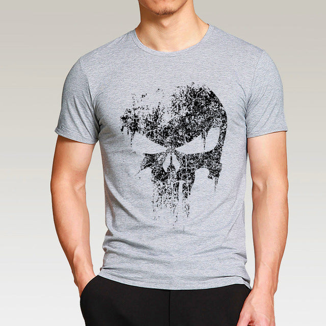 Skull hip hop Supper Hero t shirts Men T-Shirt tops tees top brand slim clothing mma pp crossfit
