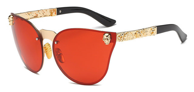 Cool Gothic Sunglasses Crystal Skull Steampunk Sunglasses High Quality Rhinestone