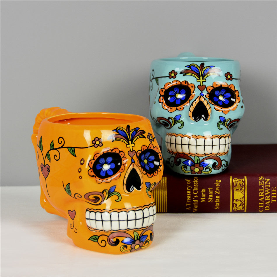 Creative Coco Movie Skull 3D Milk Drink Cup of Coffee Mugs High-capacity Office Ceramic Mug
