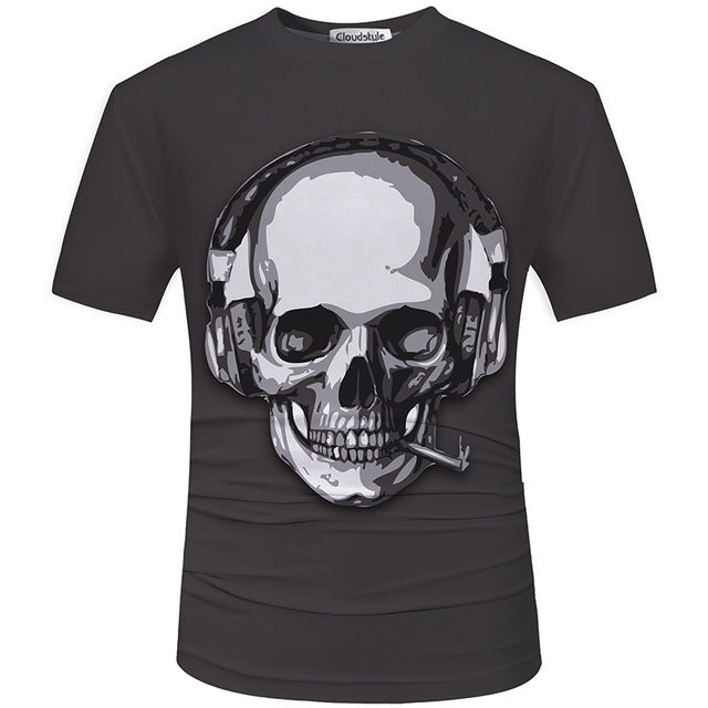 3D Tshirt Men 2018 3D Skull Print Fashion Shirt Top Summer Cool Streetwear Plus Size 5XL
