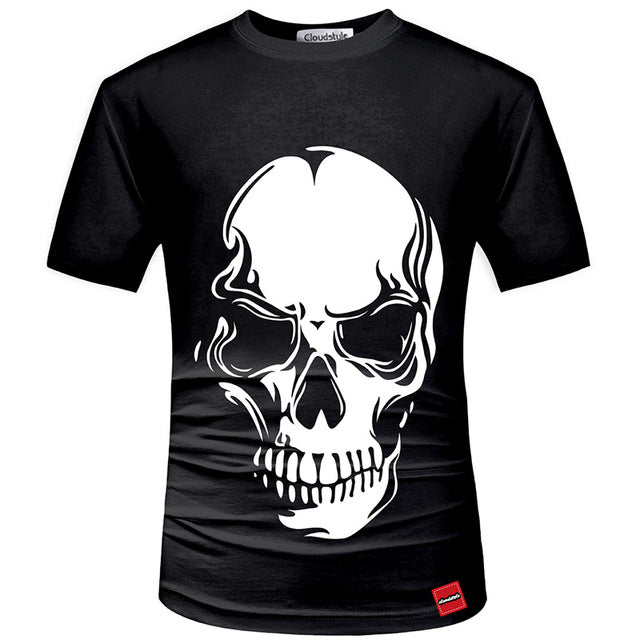 3D Tshirt Men 2018 3D Skull Print Fashion Shirt Top Summer Cool Streetwear Plus Size 5XL