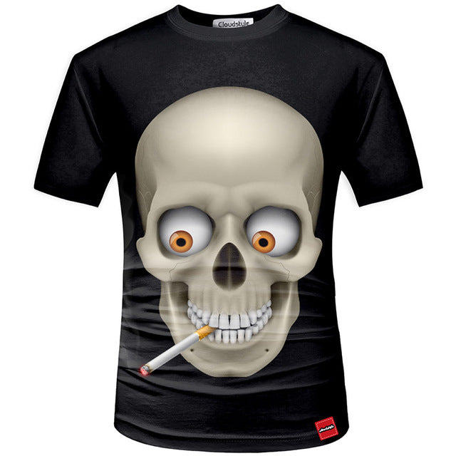 3D Tshirt Men 2018 3D Skull Print Fashion Shirt Top Summer Cool Streetwear Plus Size 5XL