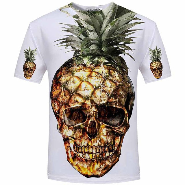 3D Tshirt Men 2018 3D Skull Print Fashion Shirt Top Summer Cool Streetwear Plus Size 5XL