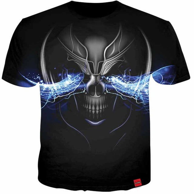 3D Tshirt Men 2018 3D Skull Print Fashion Shirt Top Summer Cool Streetwear Plus Size 5XL