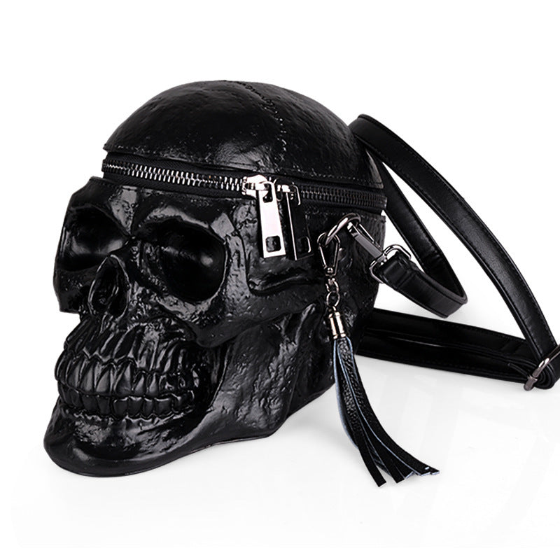 Arsmundi Originality Women Bag Funny Skeleton Head Black handbag