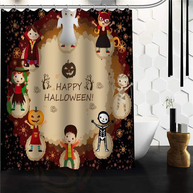 Custom skull Original Designed Skull on flaming Shower Curtain 48x72 inch