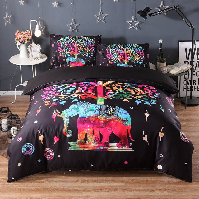 Black and white skull Bedding Set Duvet Printed  Bedding Set 3pcs Duvet Cover and Pillow Case