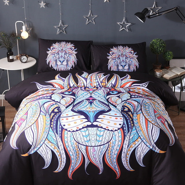 Black and white skull Bedding Set Duvet Printed  Bedding Set 3pcs Duvet Cover and Pillow Case