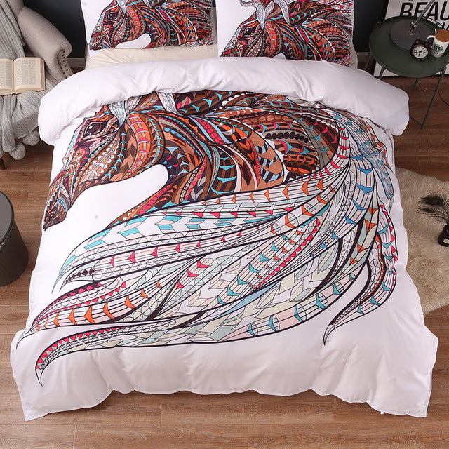 Black and white skull Bedding Set Duvet Printed  Bedding Set 3pcs Duvet Cover and Pillow Case