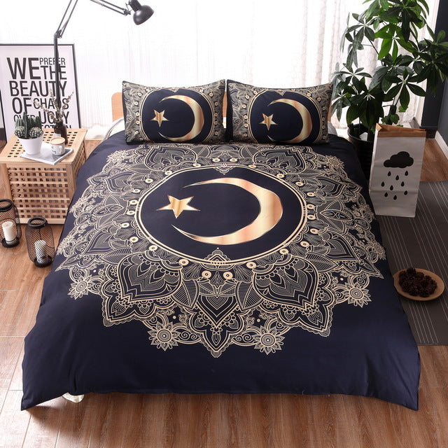 Black and white skull Bedding Set Duvet Printed  Bedding Set 3pcs Duvet Cover and Pillow Case