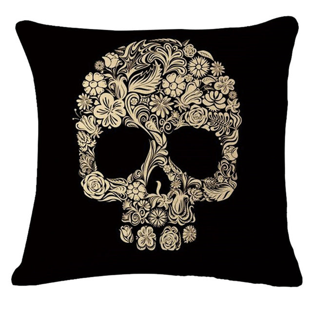 Decorative pillows Skull Vintage cushion covers Patio Home Decor 45x45cm pillowcase