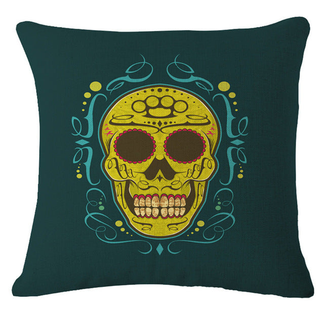 Decorative pillows Skull Vintage cushion covers Patio Home Decor 45x45cm pillowcase