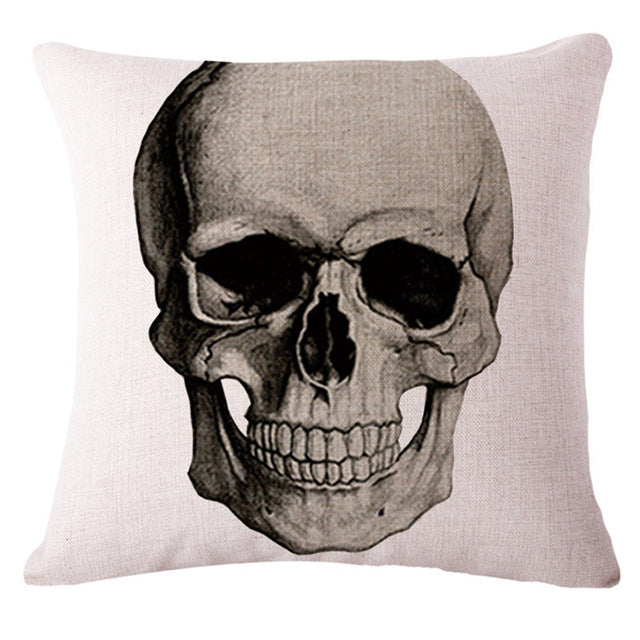 Decorative pillows Skull Vintage cushion covers Patio Home Decor 45x45cm pillowcase