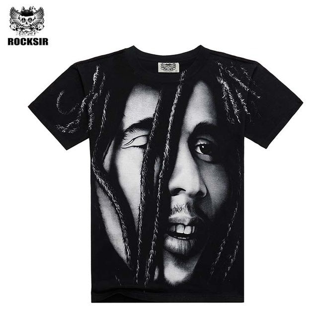 Dragon Skull Wolf printed t shirt men mens top quality cotton tshirt hip hop