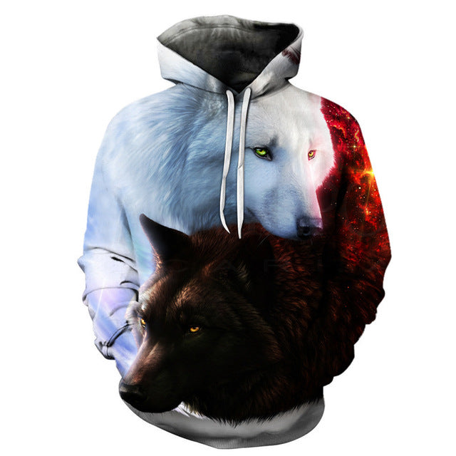 3D Hoodies Men Hooded Sweatshirts Melted Skull 3D Print Casual Tops Autumn Regular Hipster