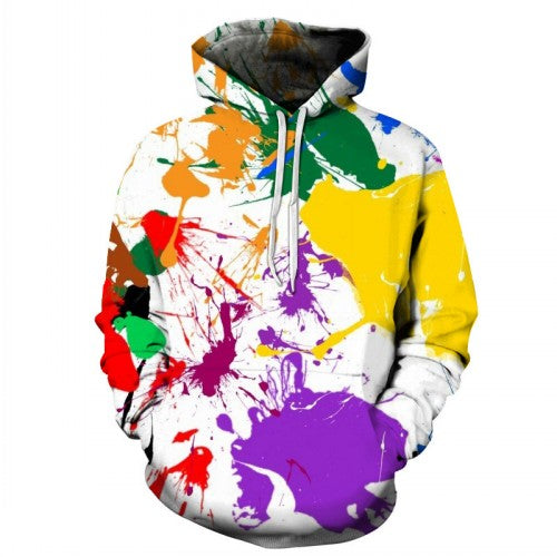 3D Hoodies Men Hooded Sweatshirts Melted Skull 3D Print Casual Tops Autumn Regular Hipster