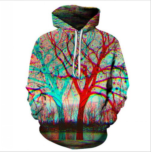 3D Hoodies Men Hooded Sweatshirts Melted Skull 3D Print Casual Tops Autumn Regular Hipster
