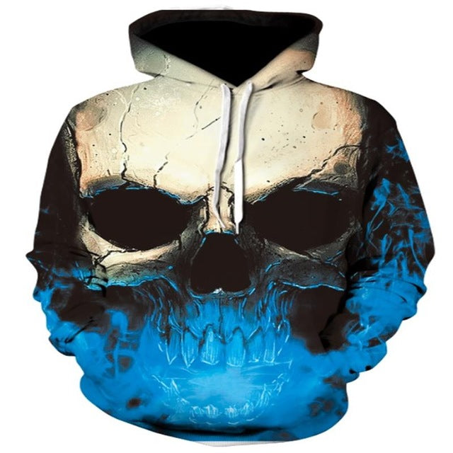3d Skull Hoodies Men Women Fashion  Spring Sportswear Hip Hop Tracksuit