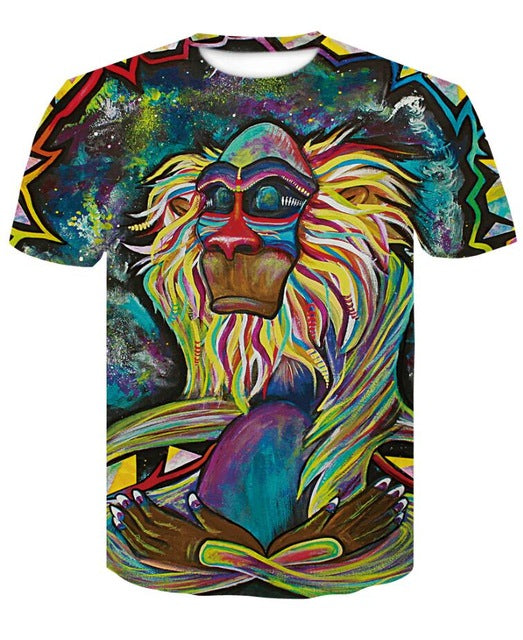 3D Print T Shirts Male Short Sleeve Summer Compression Shirt man bodybuilding Fitness