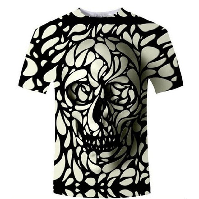 Skull head Teeth T-Shirt Women Men 3D tshirt Tumblr t shirt Fashion Design Clothing Casual Hipster