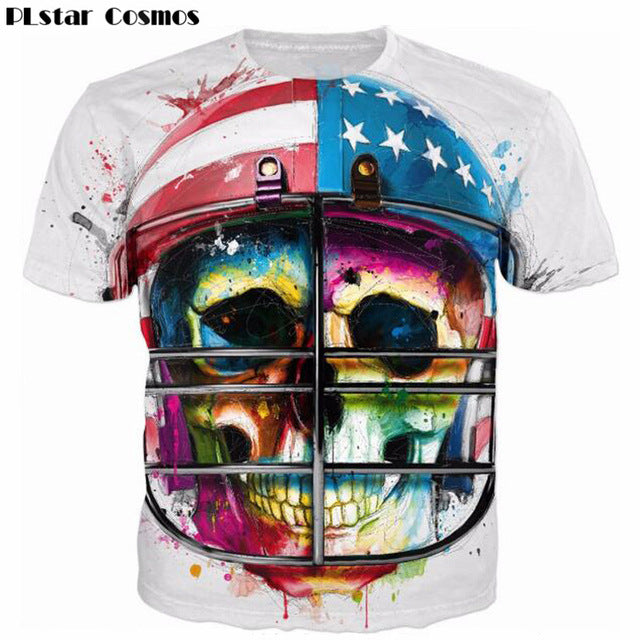 Skull head Teeth T-Shirt Women Men 3D tshirt Tumblr t shirt Fashion Design Clothing Casual Hipster