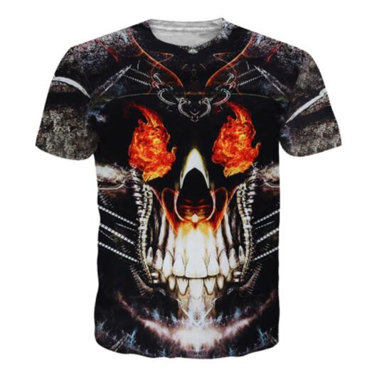 Skull head Teeth T-Shirt Women Men 3D tshirt Tumblr t shirt Fashion Design Clothing Casual Hipster