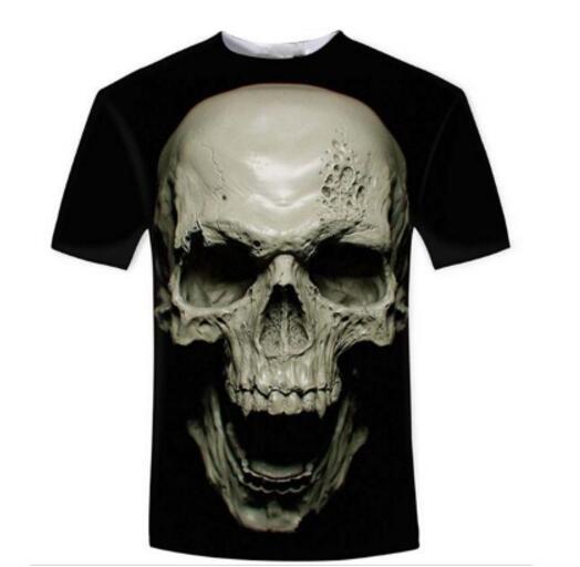 Skull head Teeth T-Shirt Women Men 3D tshirt Tumblr t shirt Fashion Design Clothing Casual Hipster