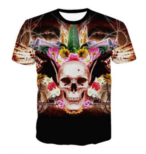 Skull head Teeth T-Shirt Women Men 3D tshirt Tumblr t shirt Fashion Design Clothing Casual Hipster