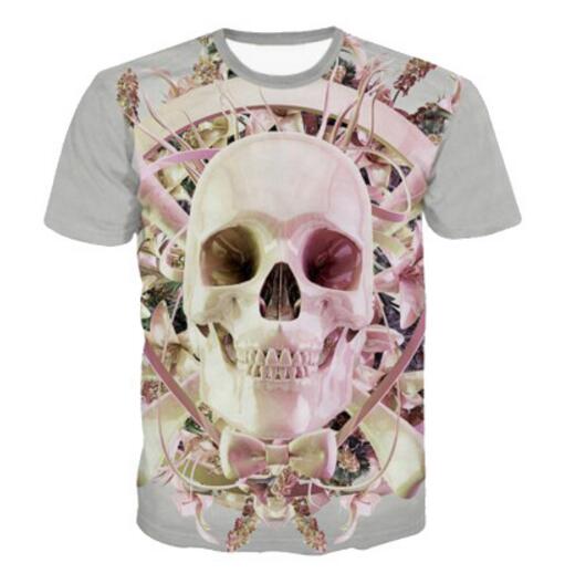 Skull head Teeth T-Shirt Women Men 3D tshirt Tumblr t shirt Fashion Design Clothing Casual Hipster