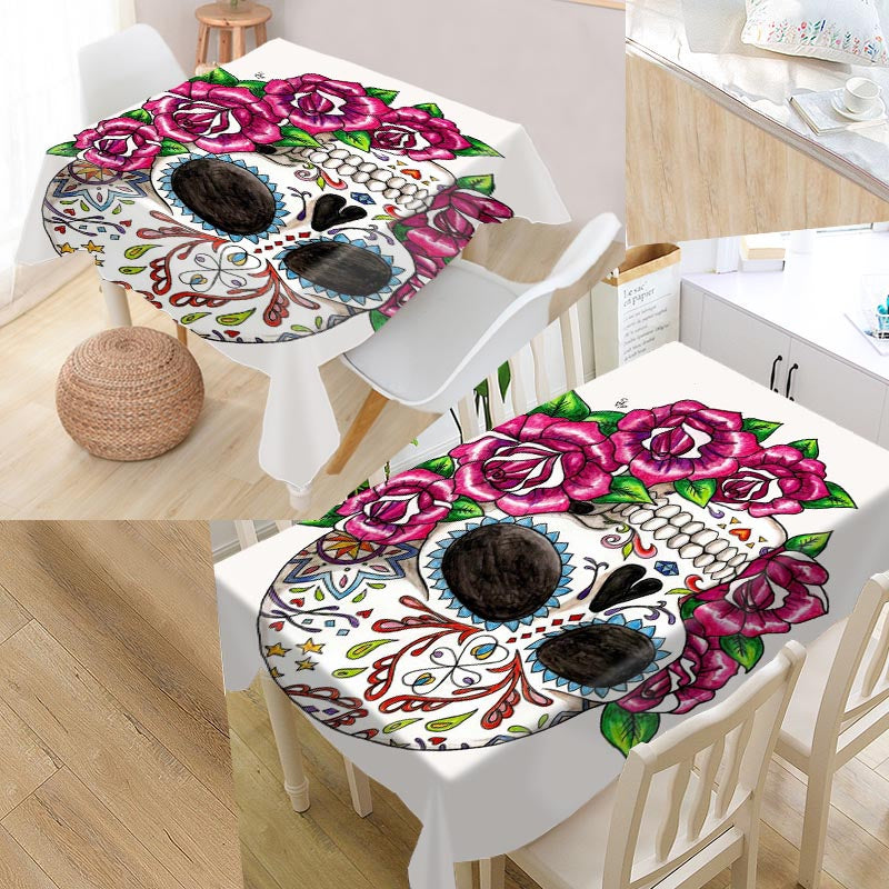 Skull Table cover printing waterproof tablecloth more size tablecloths kitchen wedding hotel decoration
