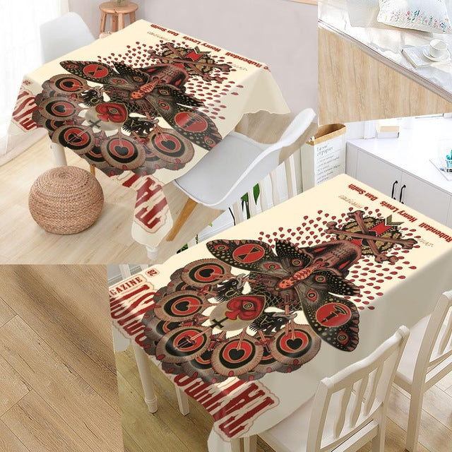 Skull Table cover printing waterproof tablecloth more size tablecloths kitchen wedding hotel decoration