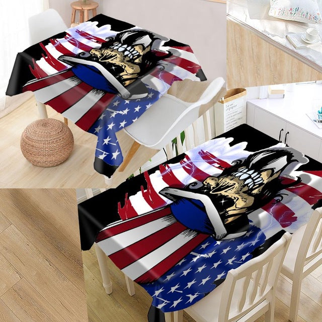 Skull Table cover printing waterproof tablecloth more size tablecloths kitchen wedding hotel decoration