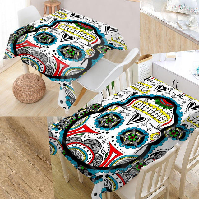 Skull Table cover printing waterproof tablecloth more size tablecloths kitchen wedding hotel decoration