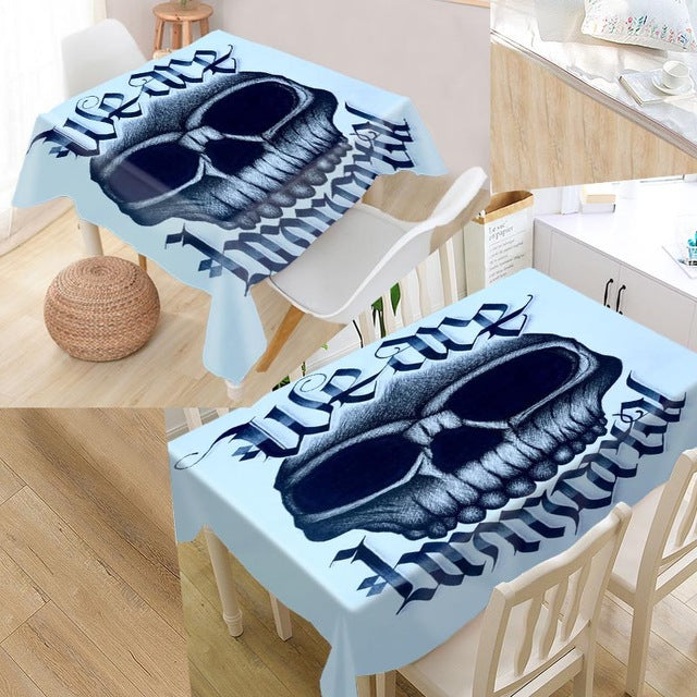 Skull Table cover printing waterproof tablecloth more size tablecloths kitchen wedding hotel decoration