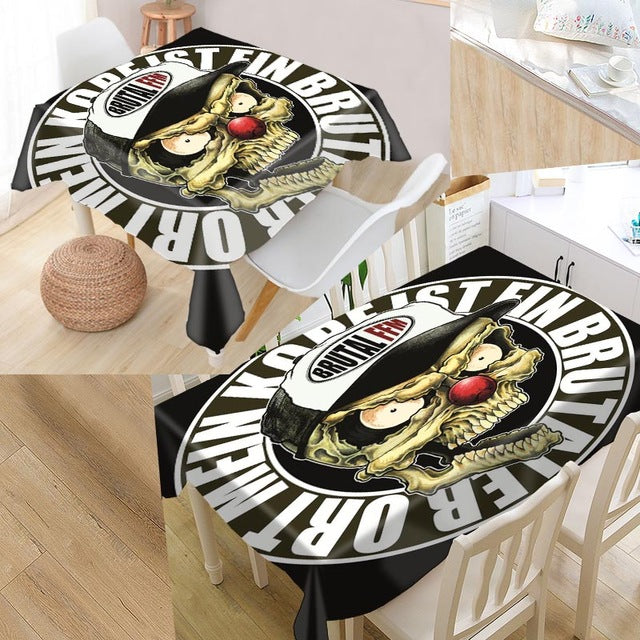 Skull Table cover printing waterproof tablecloth more size tablecloths kitchen wedding hotel decoration