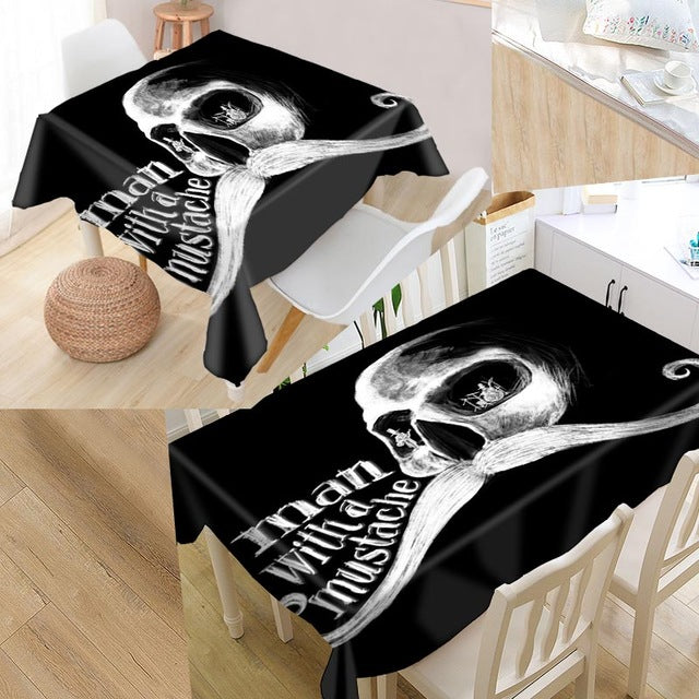 Skull Table cover printing waterproof tablecloth more size tablecloths kitchen wedding hotel decoration