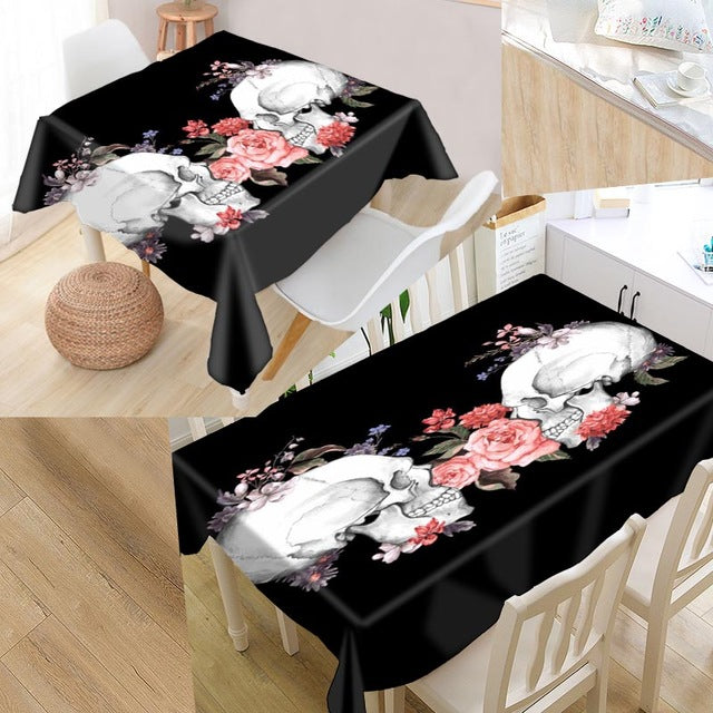 Skull Table cover printing waterproof tablecloth more size tablecloths kitchen wedding hotel decoration
