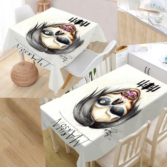 Skull Table cover printing waterproof tablecloth more size tablecloths kitchen wedding hotel decoration