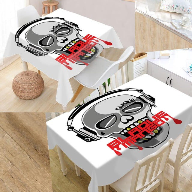 Skull Table cover printing waterproof tablecloth more size tablecloths kitchen wedding hotel decoration