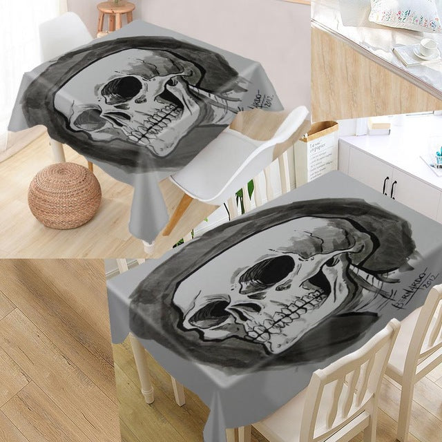 Skull Table cover printing waterproof tablecloth more size tablecloths kitchen wedding hotel decoration