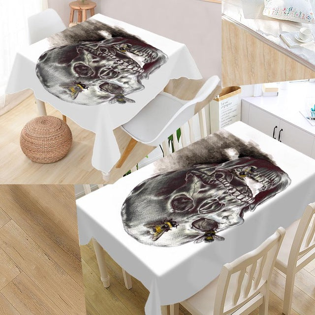 Skull Table cover printing waterproof tablecloth more size tablecloths kitchen wedding hotel decoration