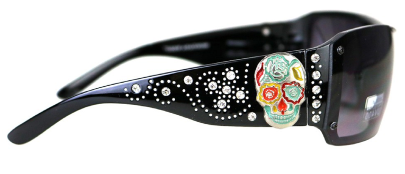Montana West Sugar Skull Collection Sunglasses Black/Multicol
