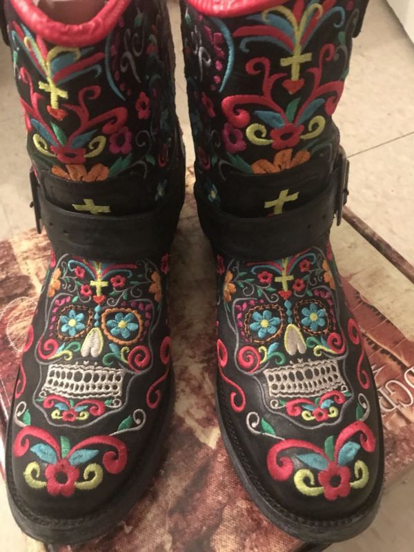 Old Gringo Klak Sugar Skull Boots Size 10