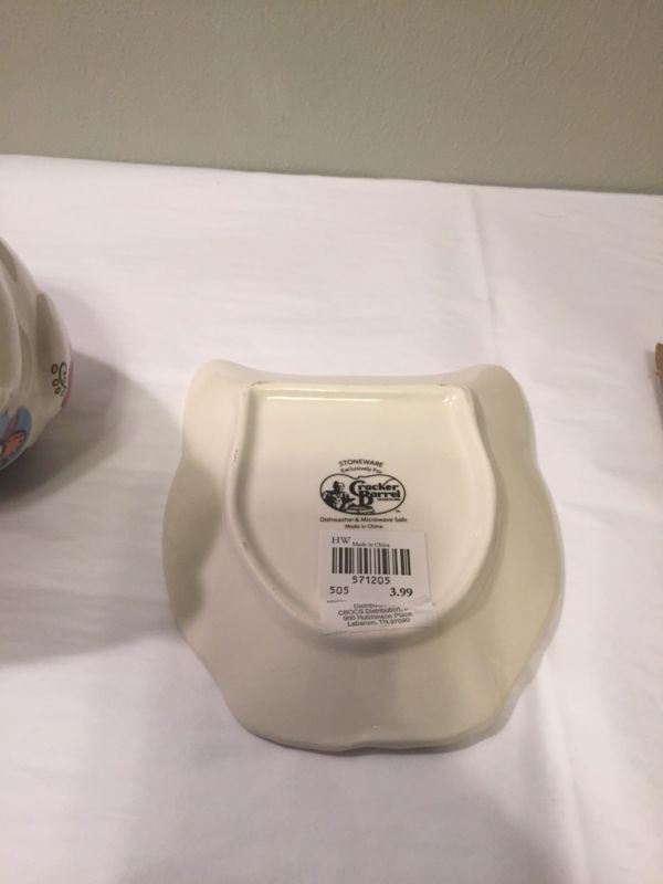 Cracker Barrel Sugar Skull Owl Mug /Cup & Plate Day Of The Dead Halloween NEW
